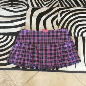 Dolls Kill Sugar Thrillz Plaid Schoolgirl Skirt